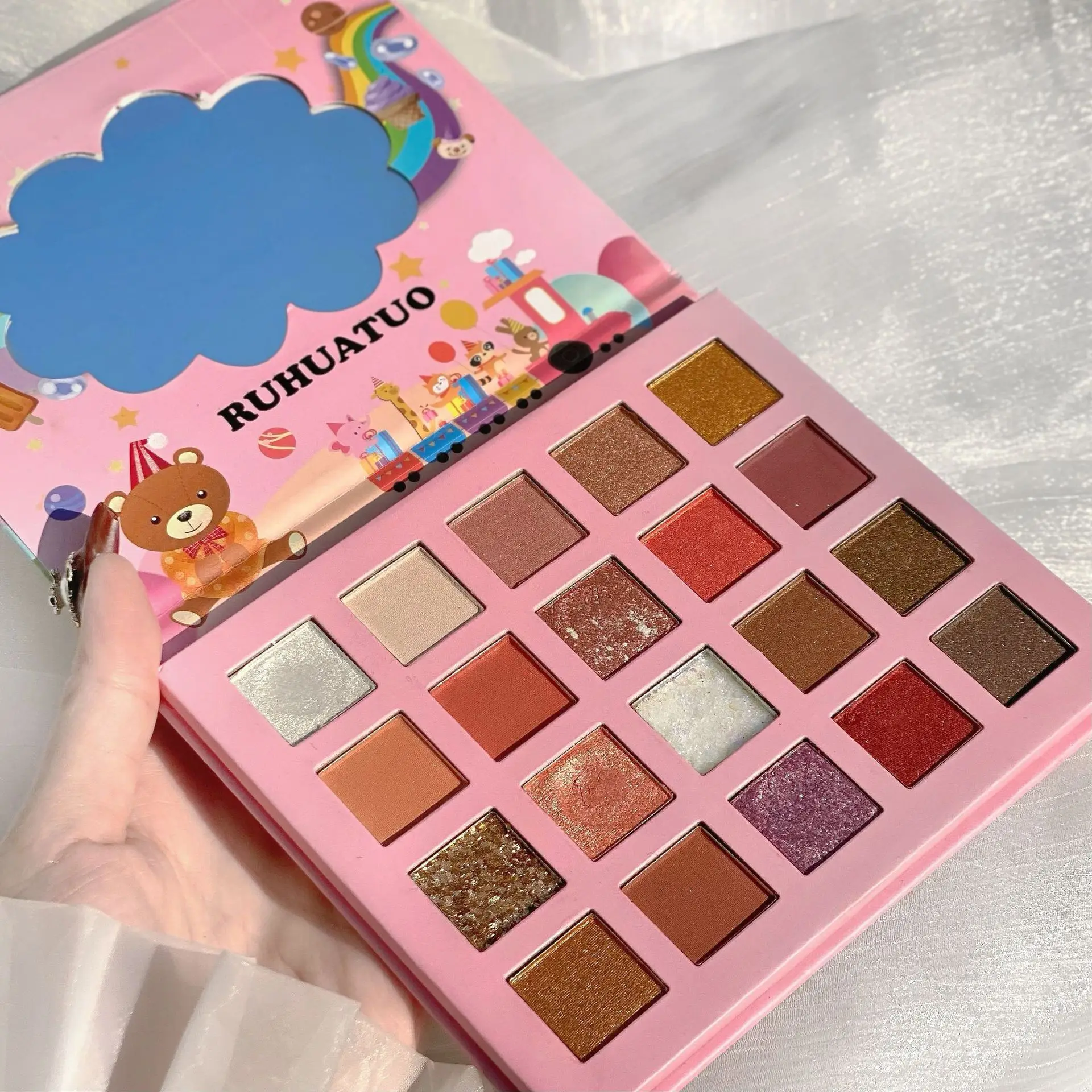 20 color folding eye shadow high gloss blush in one eye shadow for a beautiful girl eyeshadow blush hight all in
