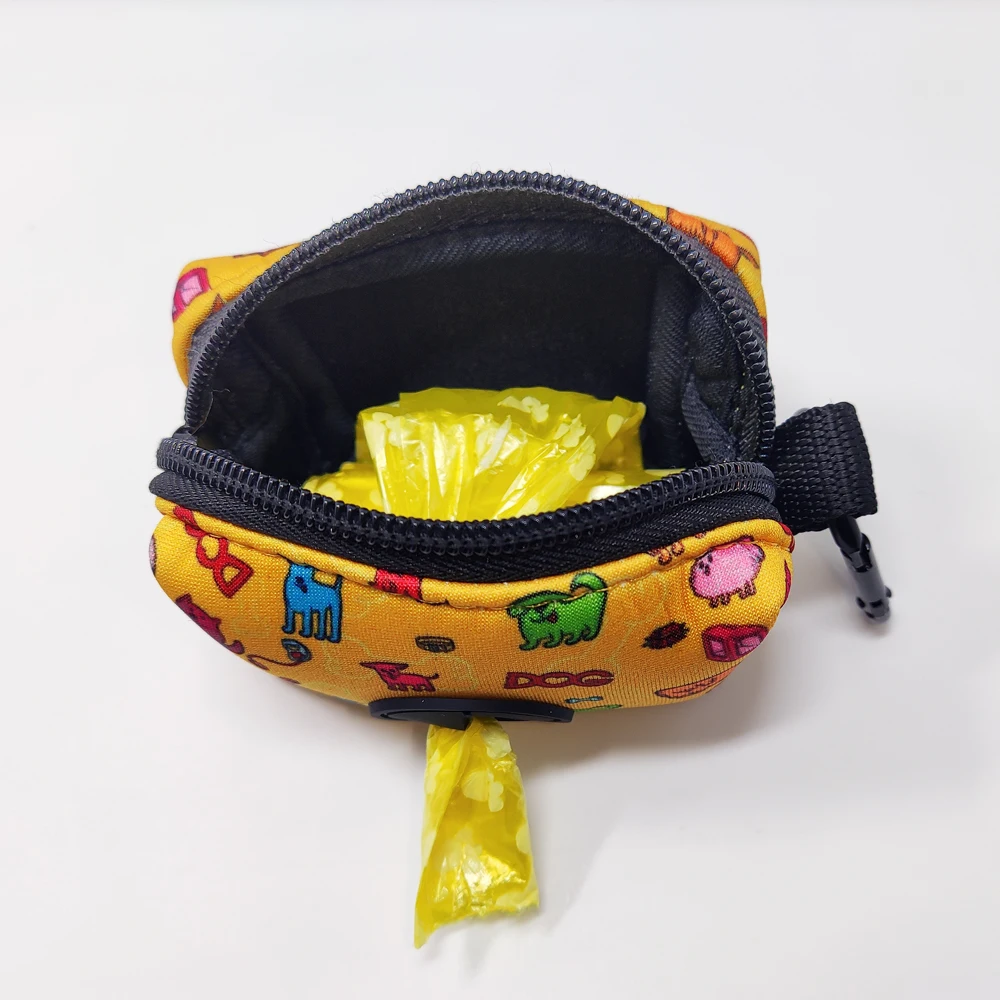 custom logo sublimation neoprene funny portable smart  dog poop bag