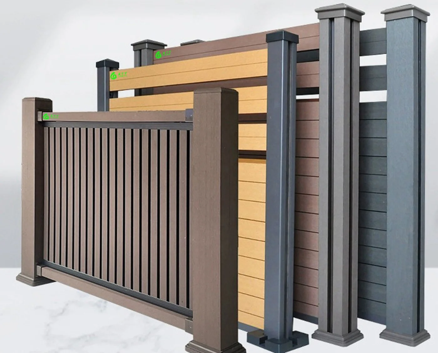 WPC Plastic pvc wood modern outdoor garden privacy wpc house composite yard fence panel board