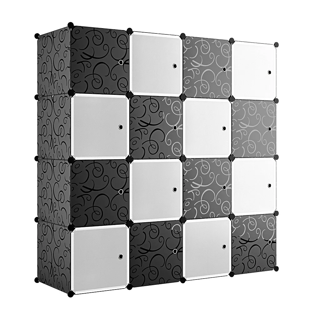 Plastic Wardrobe Storage Box Cube Wardrobe Kids Assemble Plastic Portable Wardrobe Closet Organizer