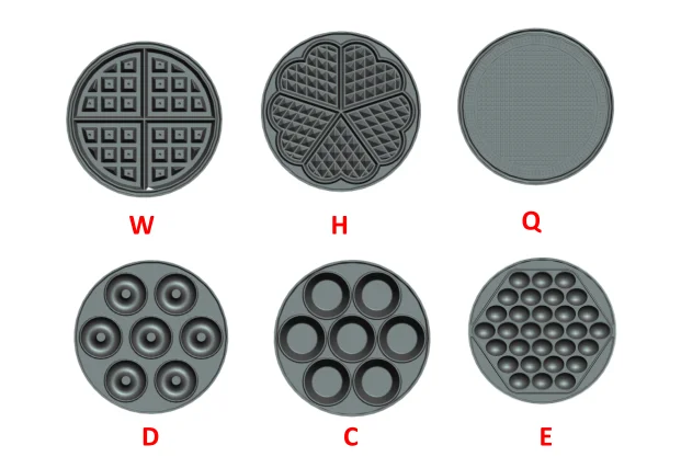 Round Electric Detachable Funcooking mini waffle maker iron pop cake snack machine grill Donut maker/ Cupcake egg waffle maker