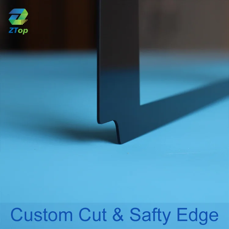 Panel manufacturers supply tempered glass digital touch button panel transparent window panel silk screen beveling highprecision