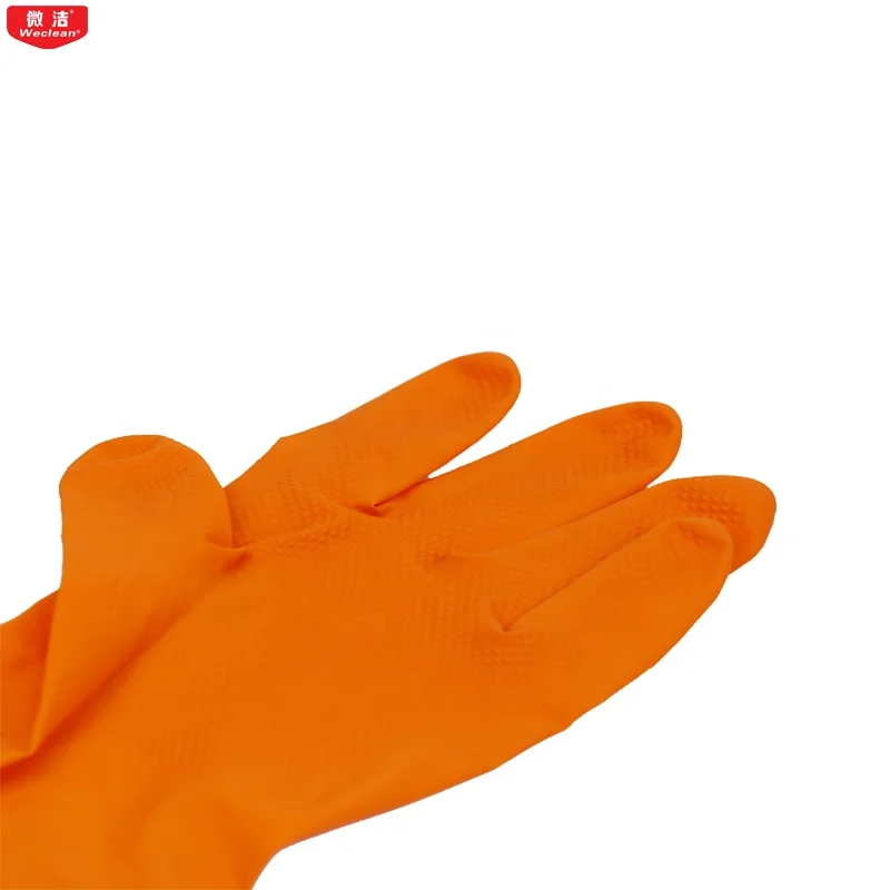 Unlined Dip Flock Lined Long Household Latex Gloves