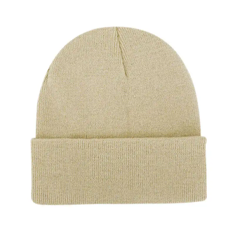 Custom knit embroidery logo sports ski cap skull knit winter hats knitting warm beanie hats for men and women