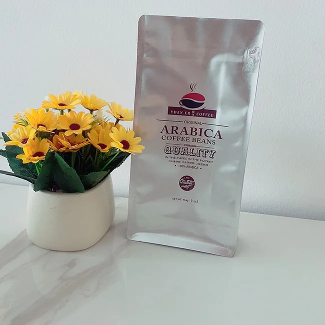 Minfly Digital Printing Custom Plastic 250g 500g 1kg Stand Up and Zipper Lock Coffee Bean Bag with Valve and Clear Window