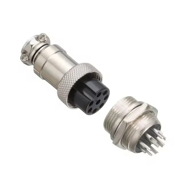 GX16 Aviation Plug + Socket Cable Connector - 2 3 4 5 6 7 8 Pin Male / Female Converter 250V 3/5/7 AMP