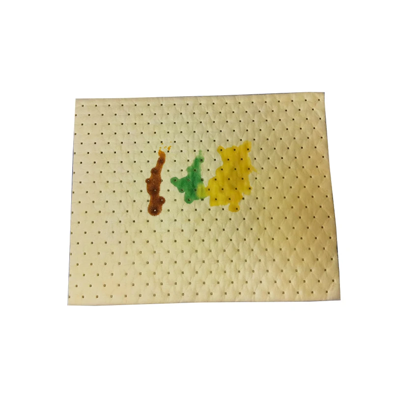 Pollution-free yellow color hazmat chemical spill absorbent pad