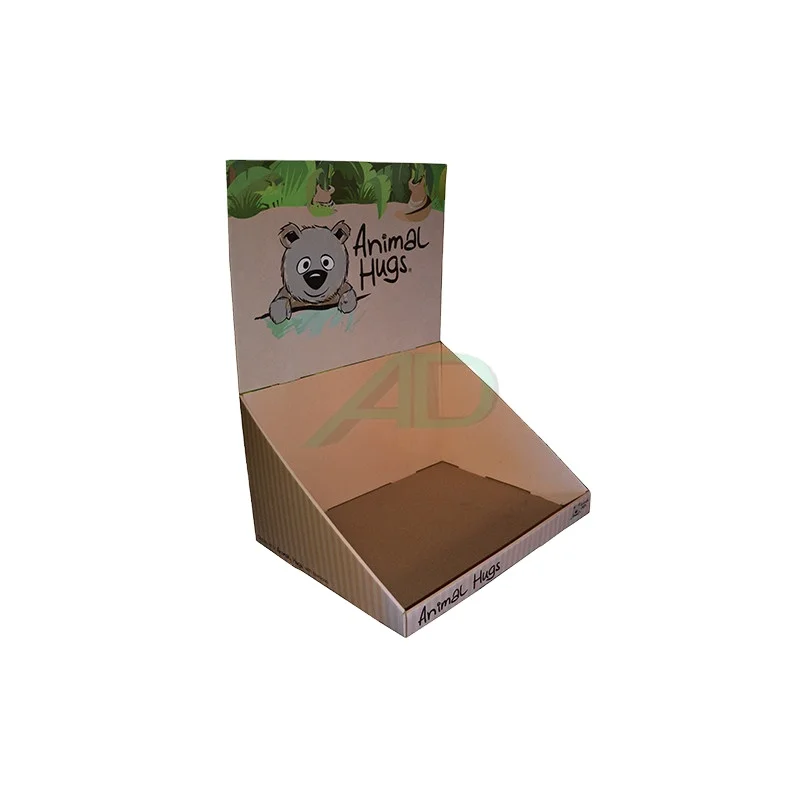 Eco-friendly POP Paper Display Creative Design Toy Small Counter Display For Supermarket Retail Store