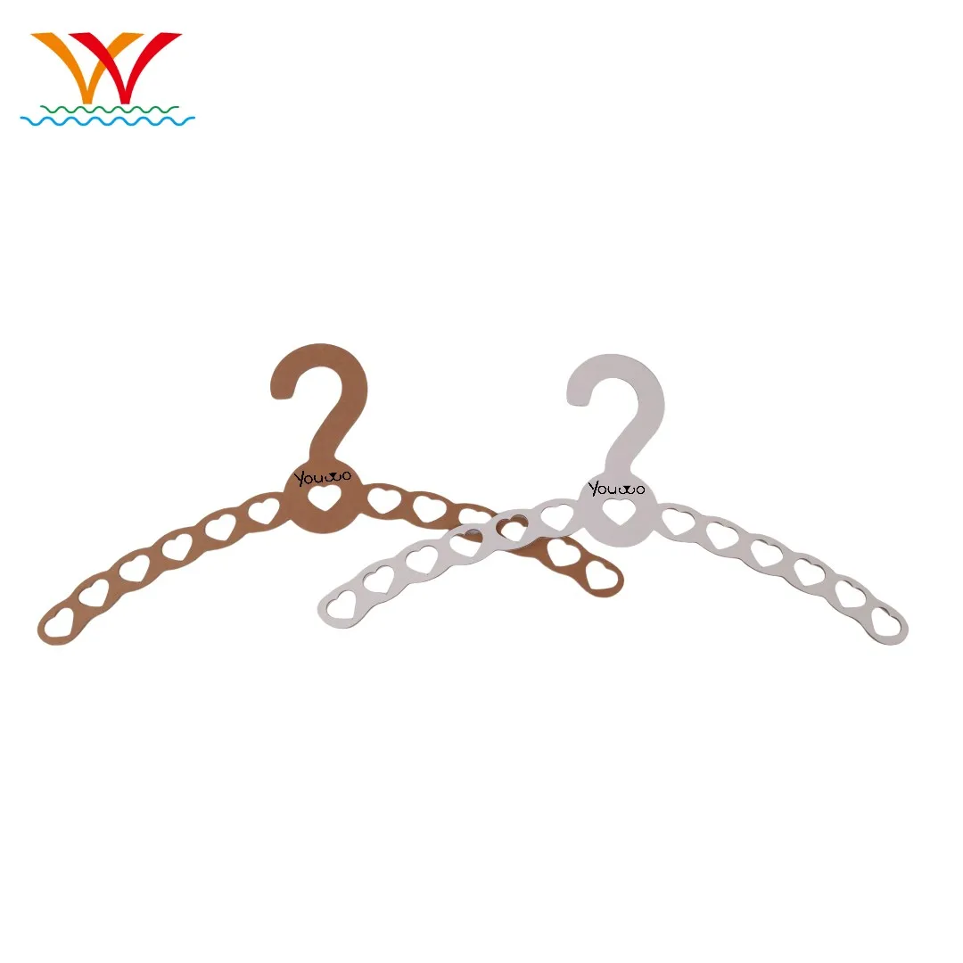 custom logo hotel clothes white cardboard  paper hanger shop dress hangers for store display