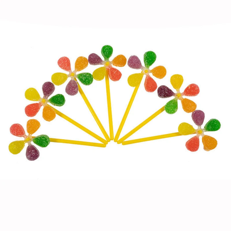 OEM ODM Fruit Flavor Windmill Gummy Jelly Candy Lollipop wholesale Toys For Kids wholesale