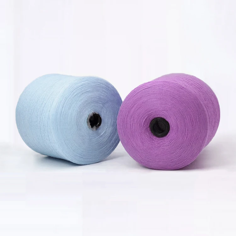 Dyed Anti Pilling high twist 80% viscose 20% Pbt Knitting With Core Spun Yarn