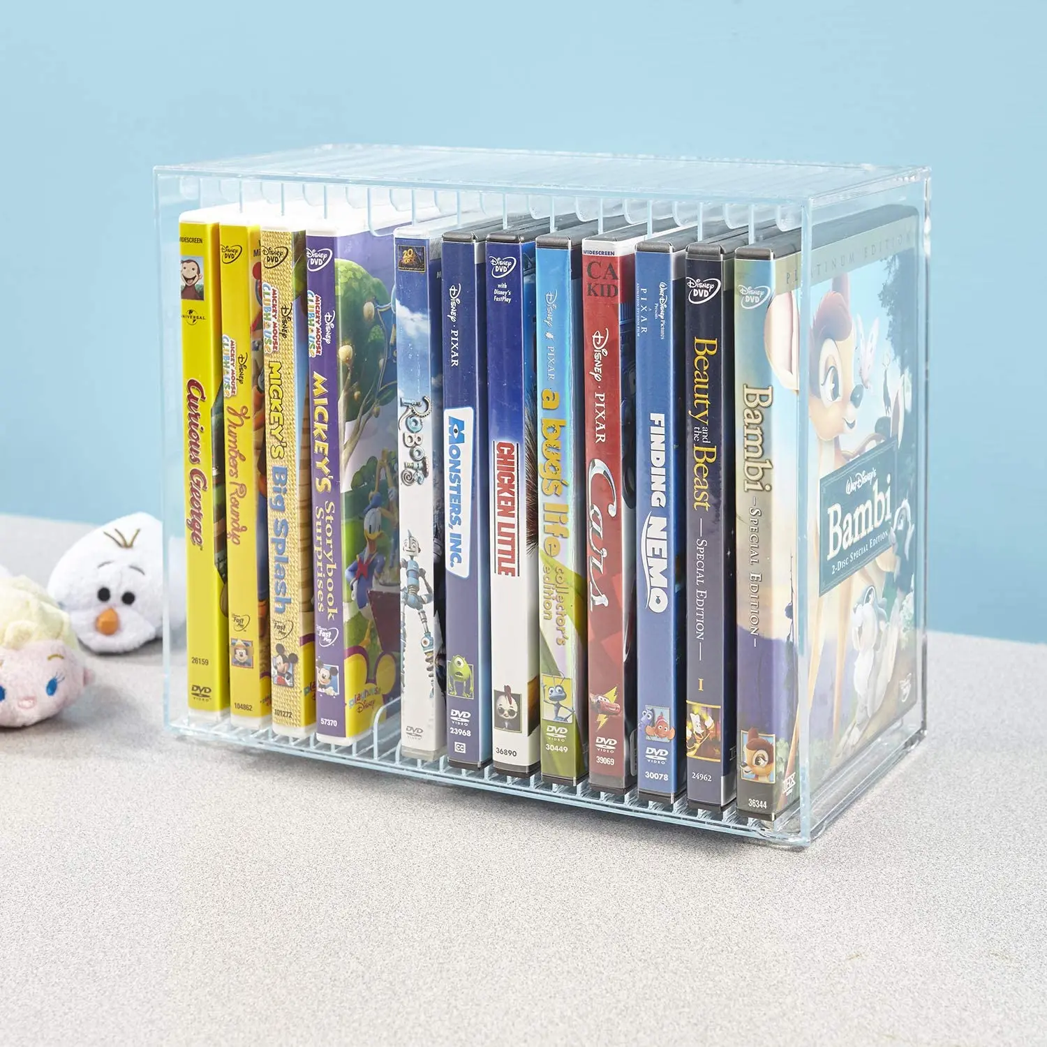 Factory custom transparent stackable Video Game Disk DVD CD holder display shelf