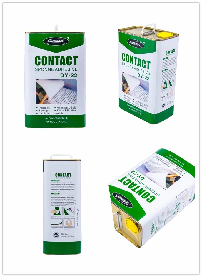 Sprayidea DY-22 foam mattress sponge rubber tiles under pressure cement shoe glue leather rubber contact adhesive