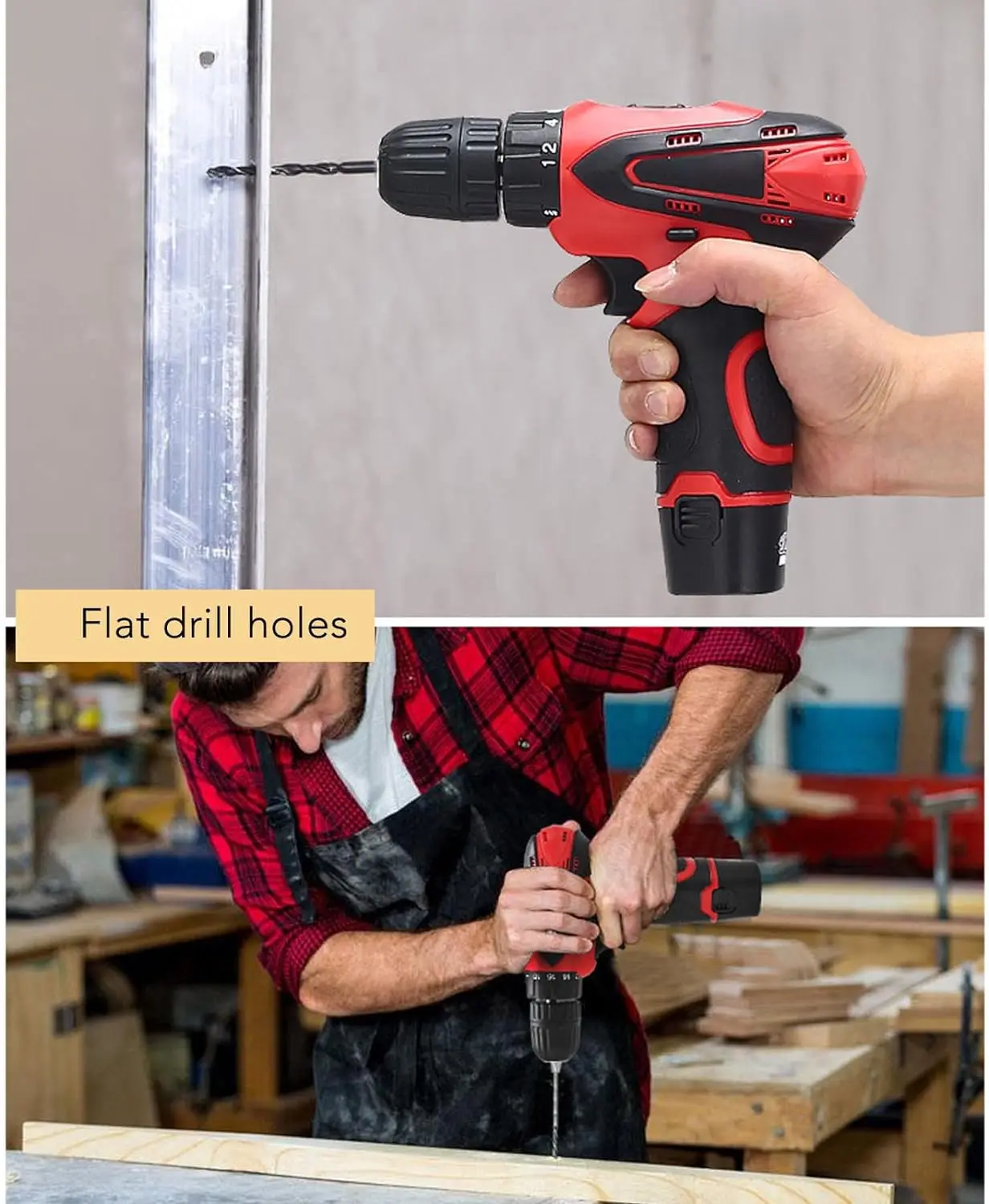 Wholesale 12V Single/ Doul Speed Electric Cordless Drill Driver Kit Screwdriver Cordless Rechargeable Repair Tool with LED Light