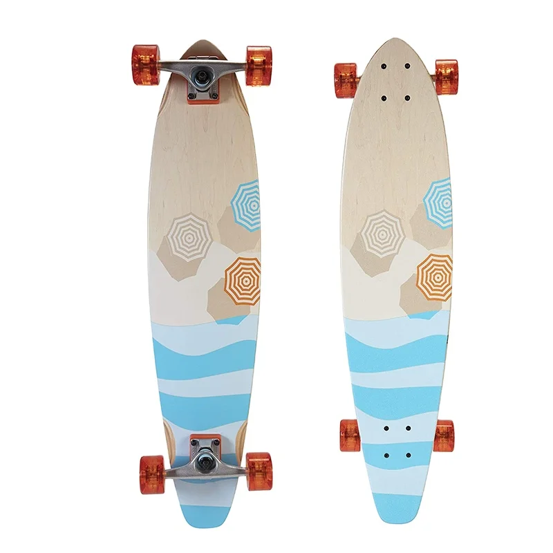 Fish Long board Professional surface Custom complete Canadian Maple Longboard Skateboard