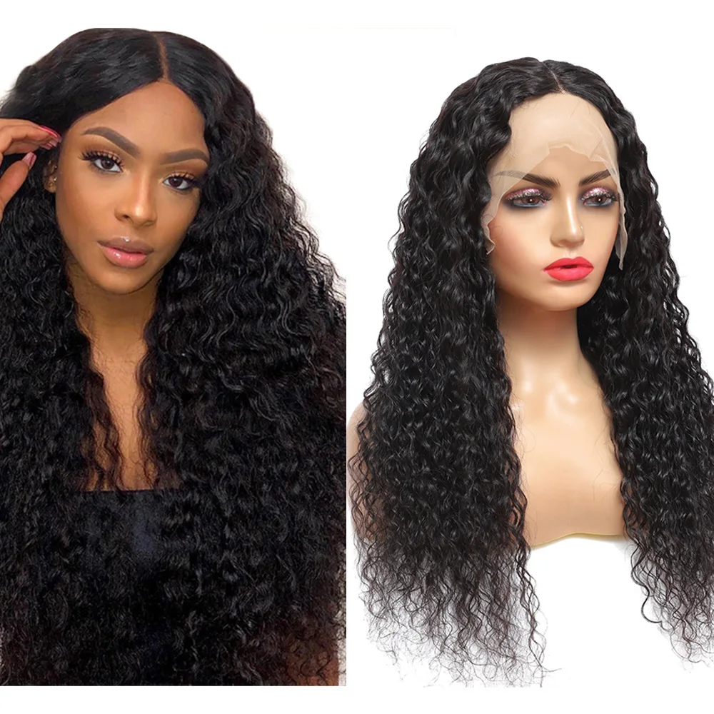26 28 30 Inch Water Wave Brazilian Hair for Black Women Wholesale Brazilian Virgin Hair HD Lace Front Wig with Baby Hair