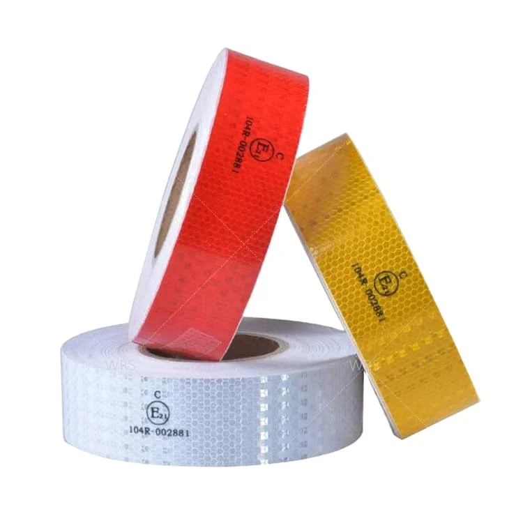 E21 104R-002881 Reflective Conspicuity Tape Prismatic Reflective Sheeting Adhesive Custom Logo Printing Is Available 5 Years WRS
