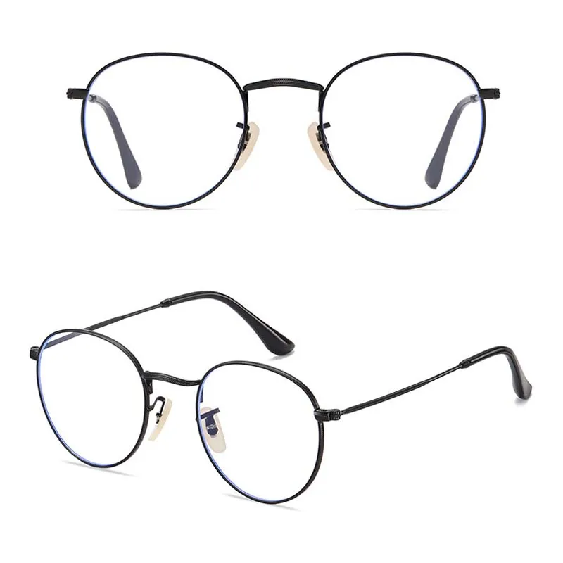 New Fashion unisex retro metal round frame good quality optics frame anti-blue light glasses