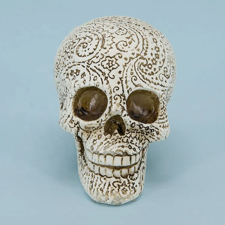 Модель Черепа скелета Jiayi с цветочным дизайном для украшения на Хэллоуин на заказ