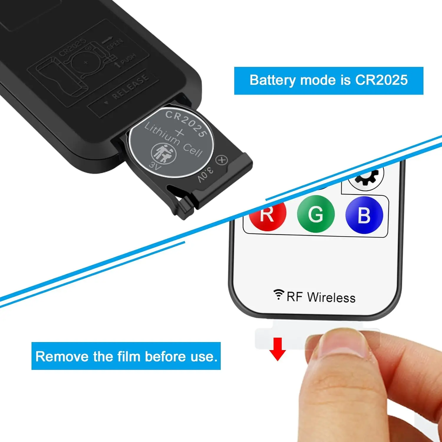 eSann LED Controller, RF Wireless Remote Mini LED Controller 5V/12V/24V DC for WS2812 WS2811 Dream Color RGB LED Strip Light