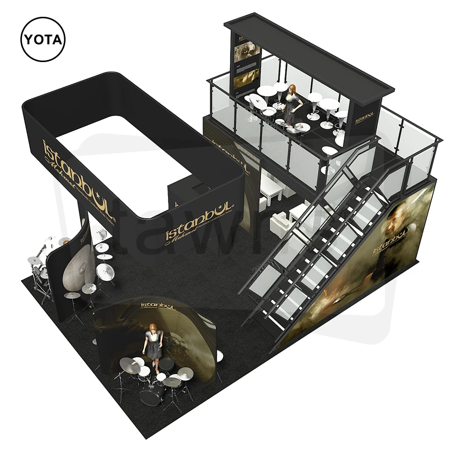 Модульная Двухуровневая алюминиевая стендовая буксировочная площадка takm 20x30 выставочный