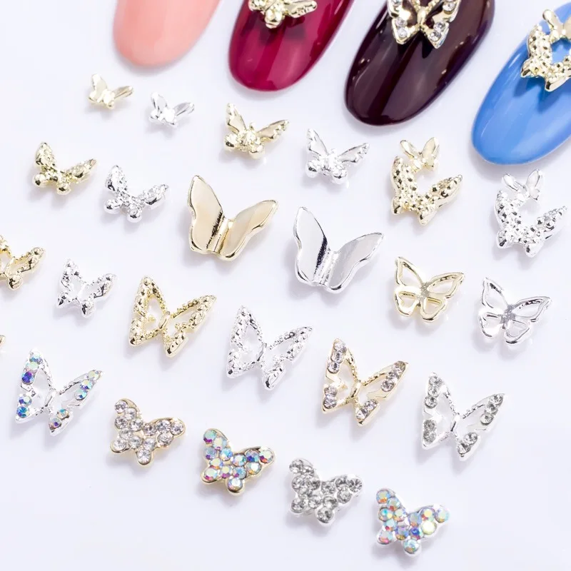 Metal MINI Butterfly 3D Wearing Armor Accessories Hollow Mini Butterfly Micro Diamond