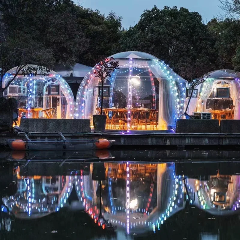 Full House Outdoor Polycarbonate Glass Garden Geodesic Extra Large Dome Prefab Dome House
