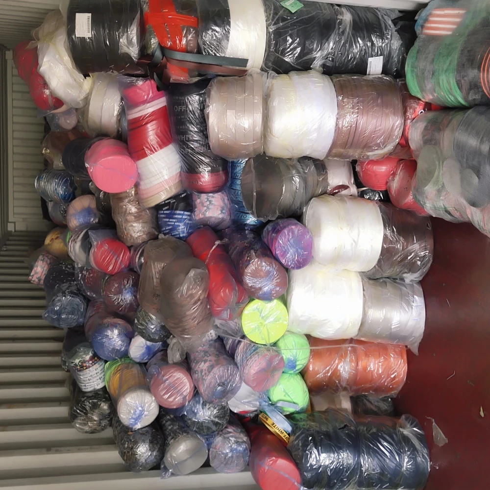 Stocklot Polyester Knitted Crocheted Elastic Band Tape All Kinds of Colors Thick Fleece Fabric Plain Woven Design Sofa Bag Use