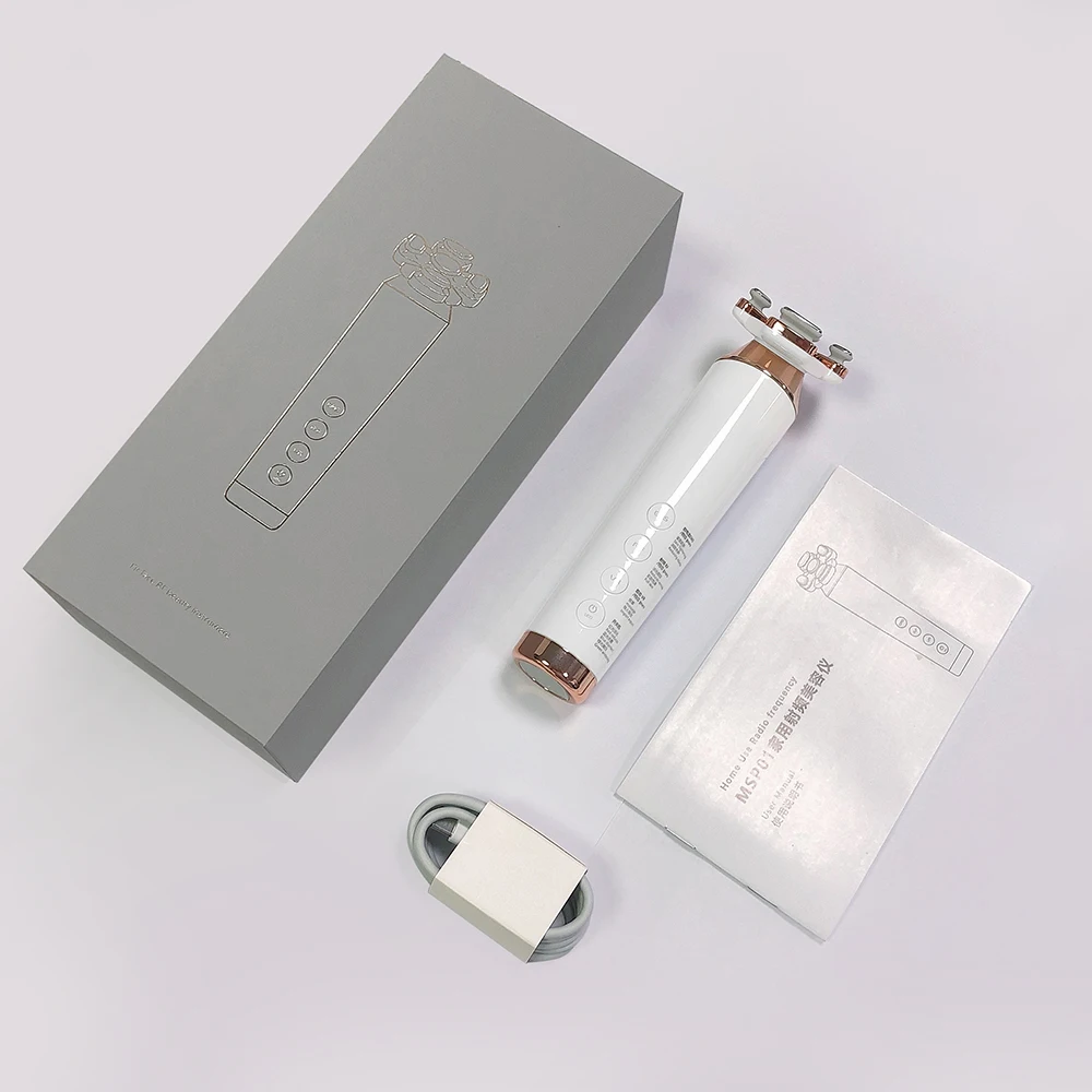 Beauty Skin EMS Toning Facial Lifting Red Light Therapy Light Whitening Vibrator Face Massager Facial Anti Winkle Device