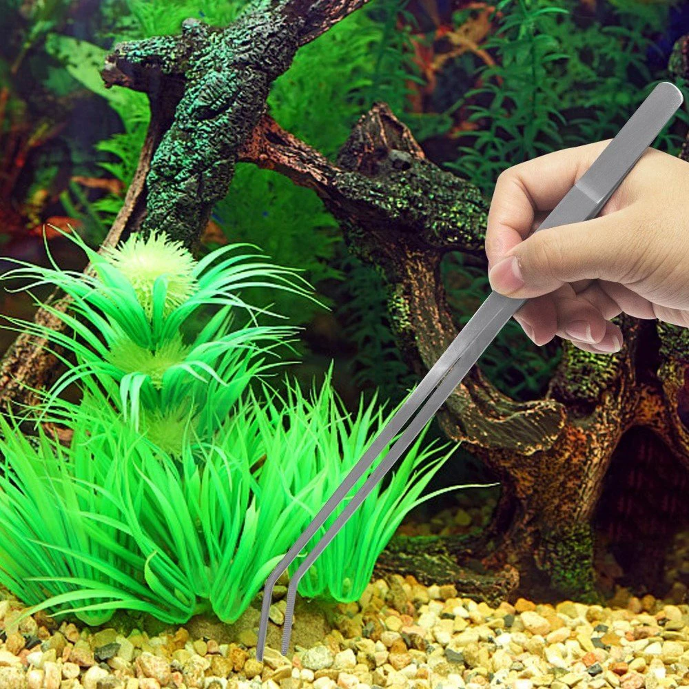 Stainless Steel Aquarium 2024 Tank Aquatic Plant Tweezers Scissor Spatula Tool Set Aquariums & Fish Starter Kit HOT SELLING
