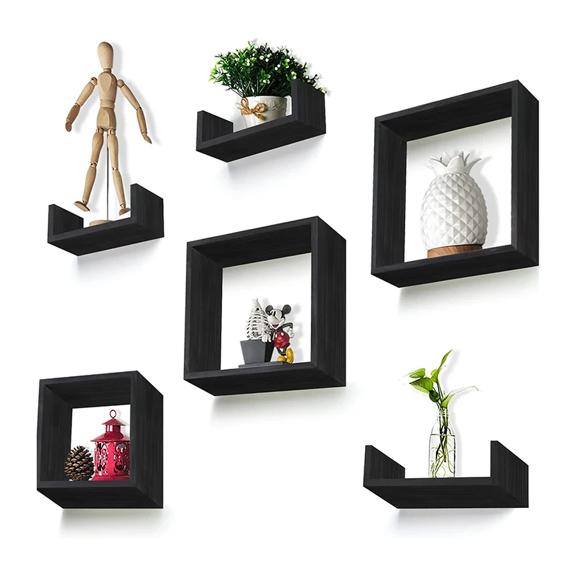 Hot sale wooden home decor modern mount shelf floating wall shelf