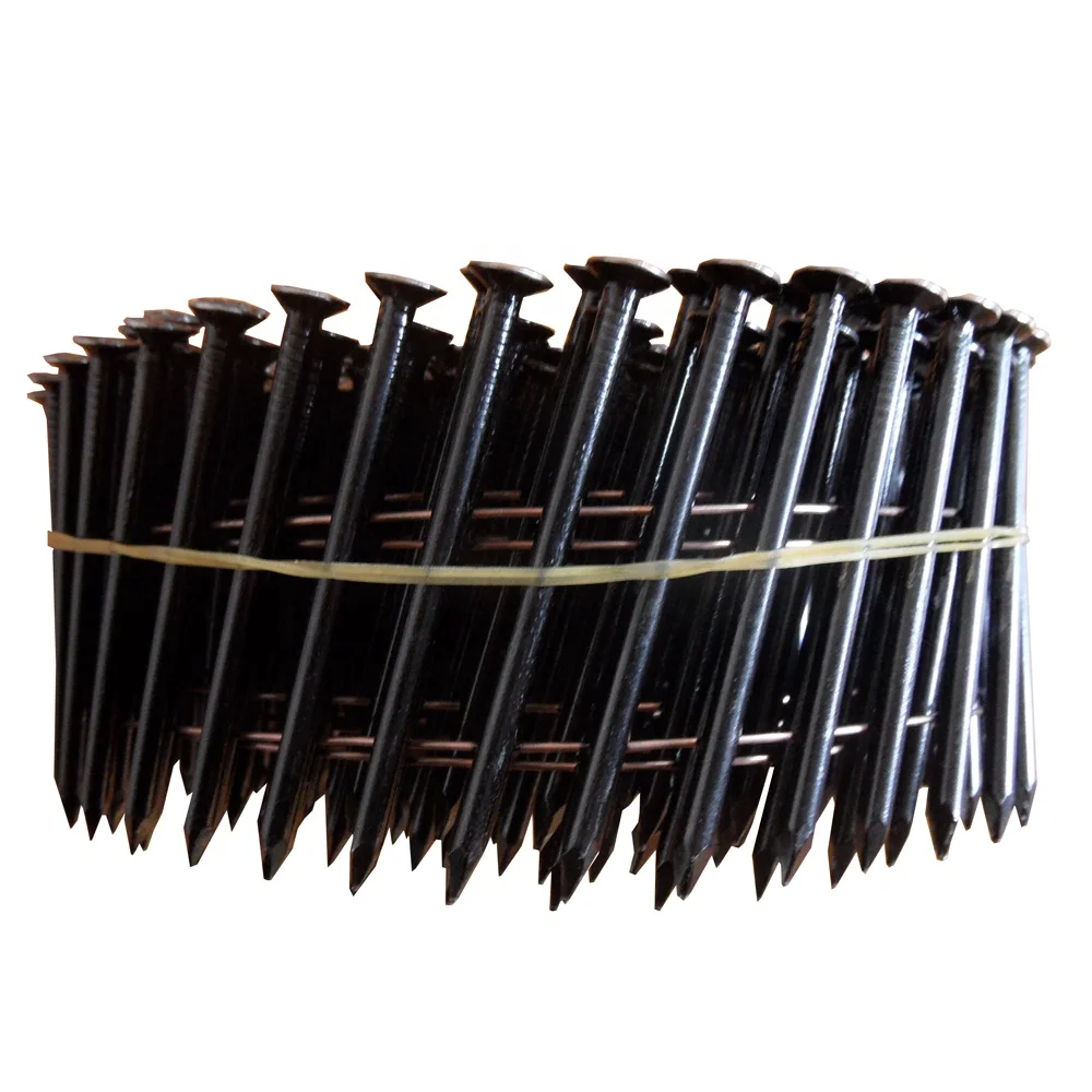 High Quality Factory Collated Screw Ring Helical Shank Wire Coil Nails for Wood Pallet Pneumatic Nail Gun Use