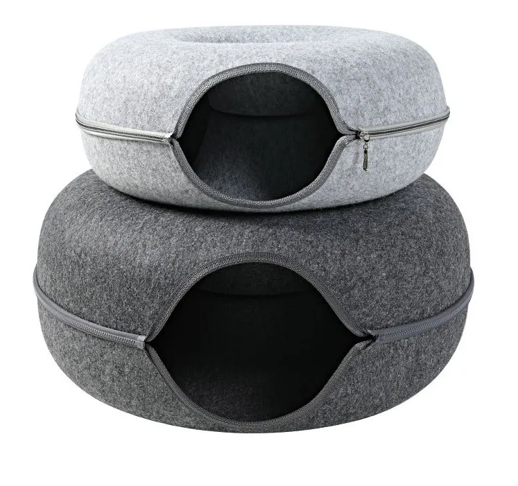 Travel Cat Donut Cat Hideaway Premium Cave   and Pet Bed Durable Felt