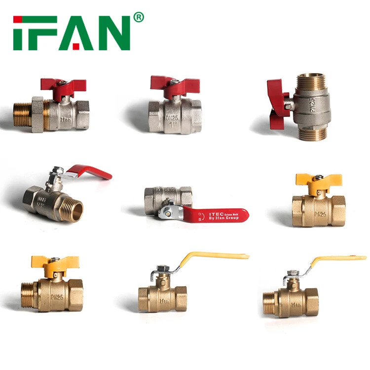 IFAN 1/4 ' - 4' Размер водяной клапан с длинной ручкой оцинкованный латунный шаровой для использования в воде