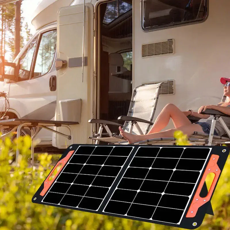 100w Solar Folding Panel Photovoltaic Panel Cloth Wrapped Outdoor Power Supply Emergency Charging 100w Portable Solar Panel