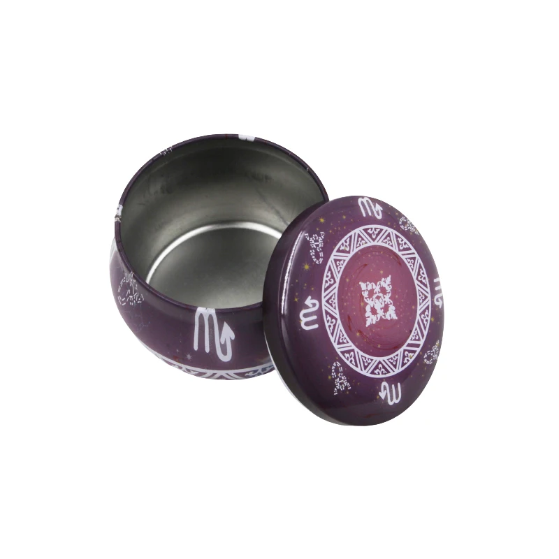 Factory price different printings empty tin candle round tin cans