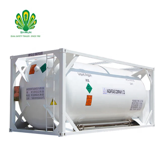 ASME standard Factory price 20FT LNG gas storage tank ISO tank container tanker