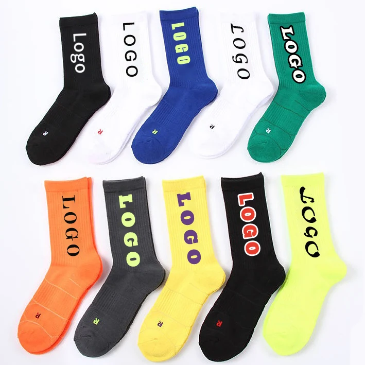 LT Wholesale Custom Logo Socks For Men Women Cotton Socks Fashion Plain Color Crew Socks