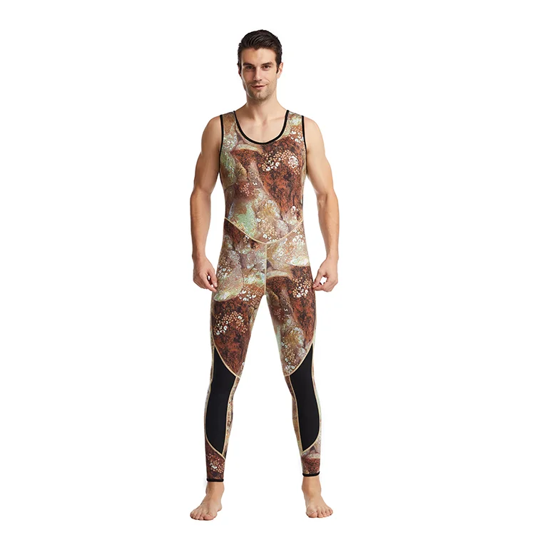 Vest Style Short Sleeve 3mm 5mm 7mm Neoprene Surfing Snorkeling Men New Fashion Camouflage Back Zip Wetsuit  Neoprene Sbr Scr Cr