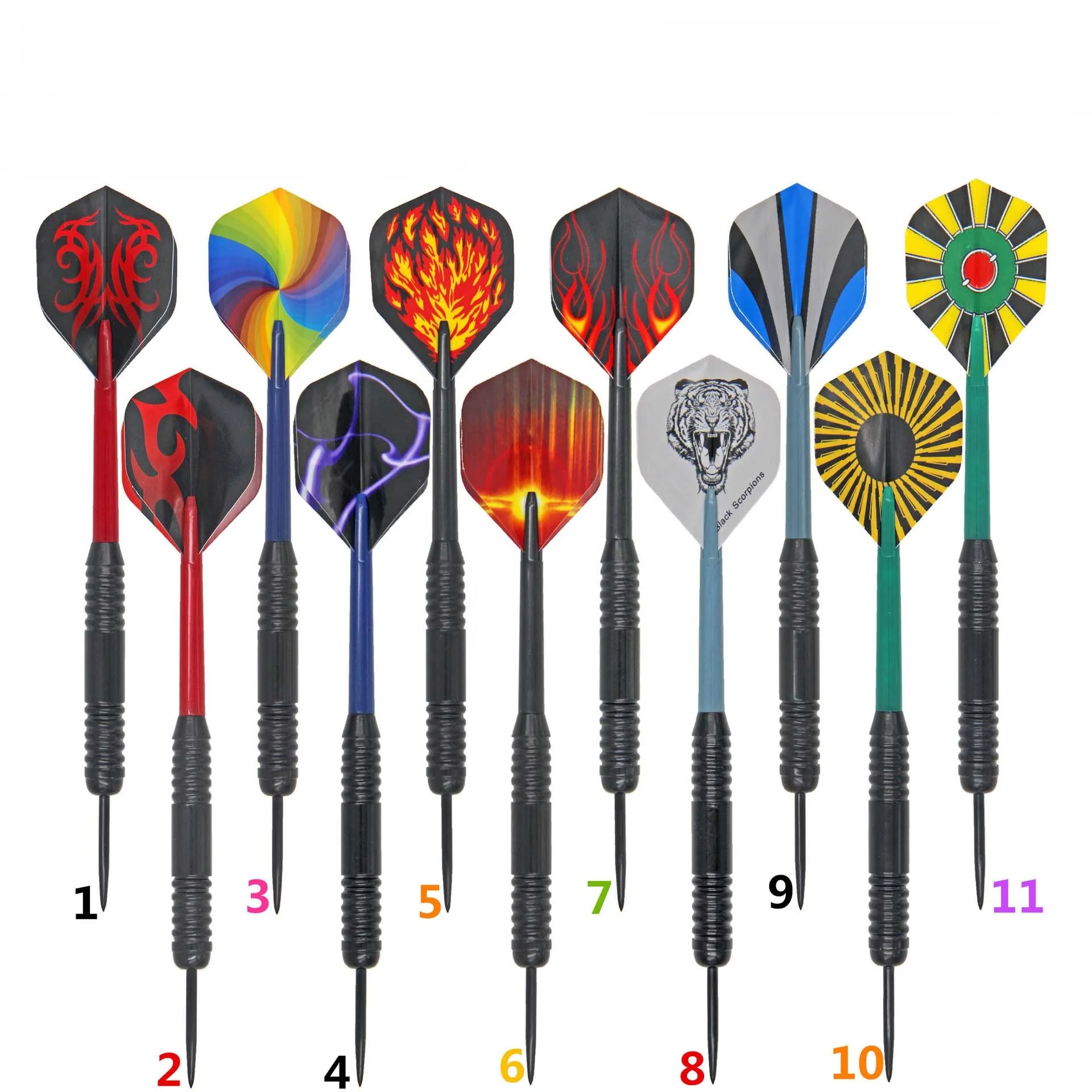 China wholesales hts national flag tungsten PET Metal Flight Personalized dart flight