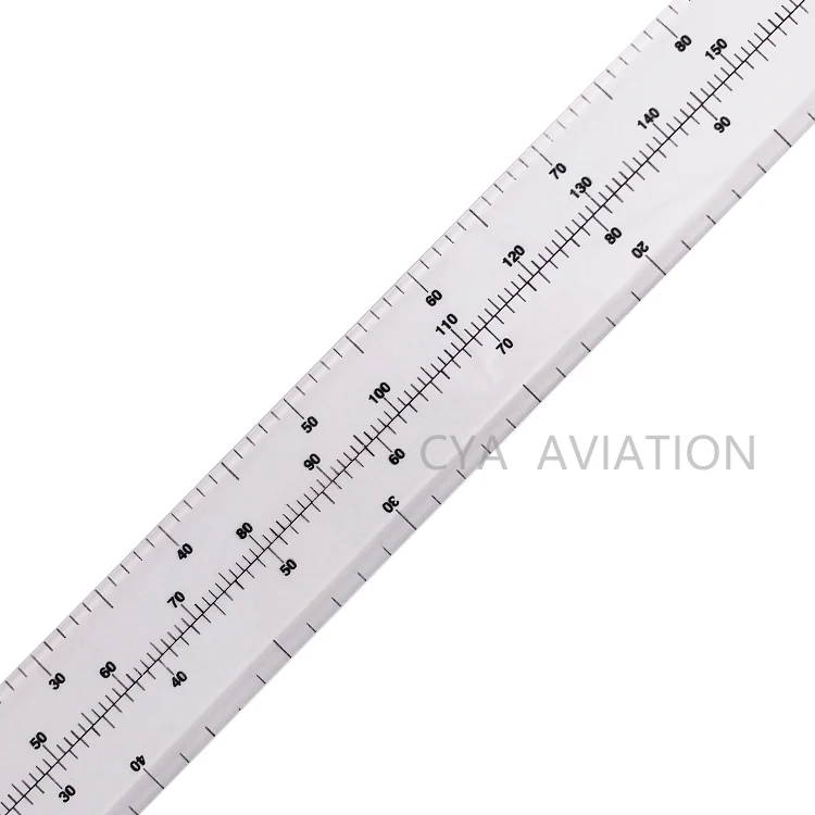 16 Inch Acrylic Nautical Miles Map Reading Scale Ruler for Pilot Students Study Use CSR-2