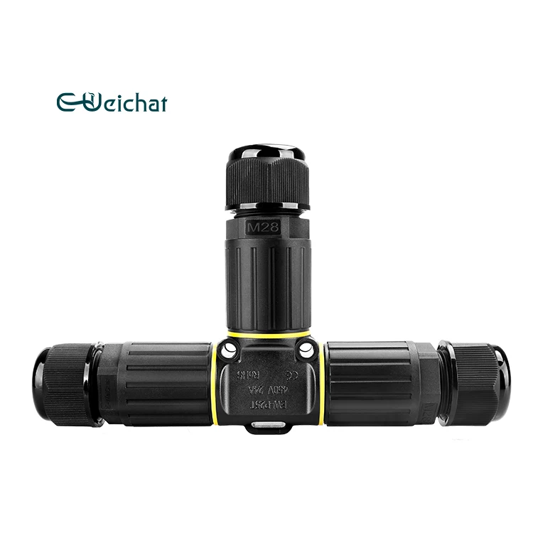 EW-P25T 3poles T-type 3Way Easy Connect Electrical Wire to Wire Connector LED Strip Lighting Wire Clip Ip68 Waterproof Connector