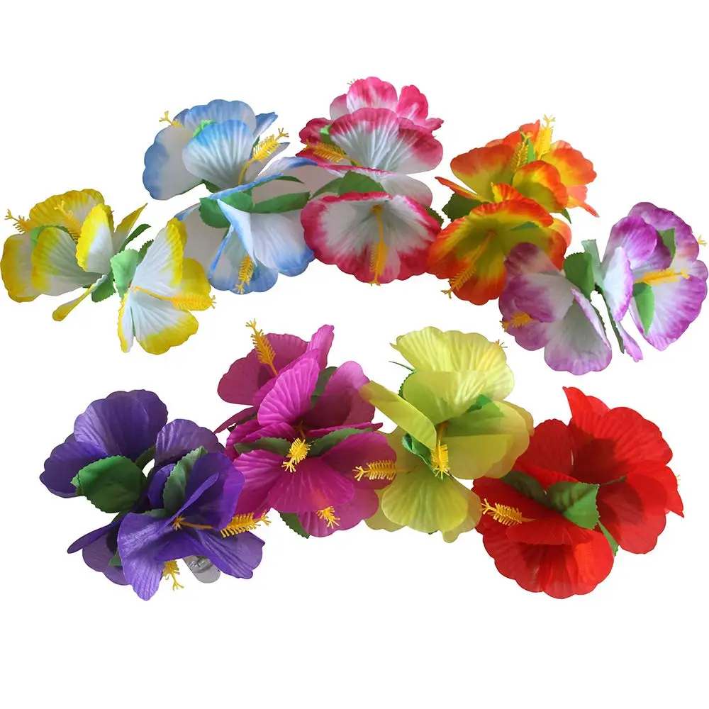 Hawaian Hibiscus цветок заколки для волос для женщин Свадебные свадебные головные уборы невесты Frangipani шелковая ткань украшения одежды