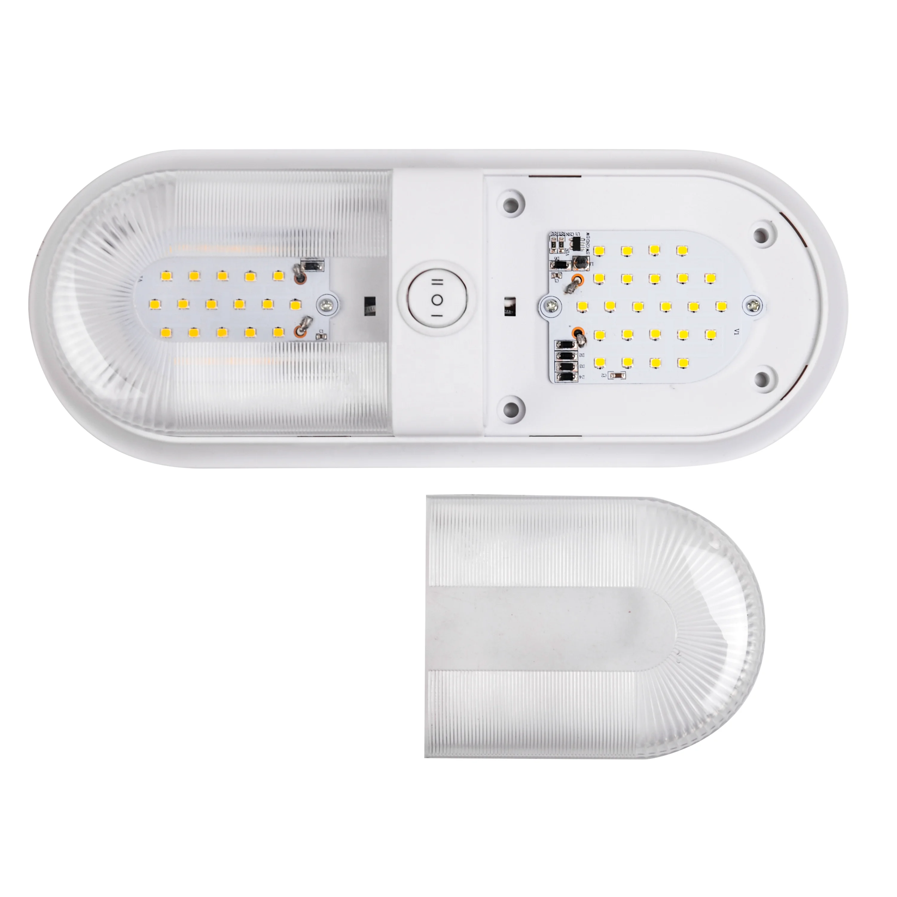 5 Pack RV LED Ceiling Double Dome Light Fixture ON/Off Switch Interior Lighting for Car/RV/Trailer/Camper/Caravan