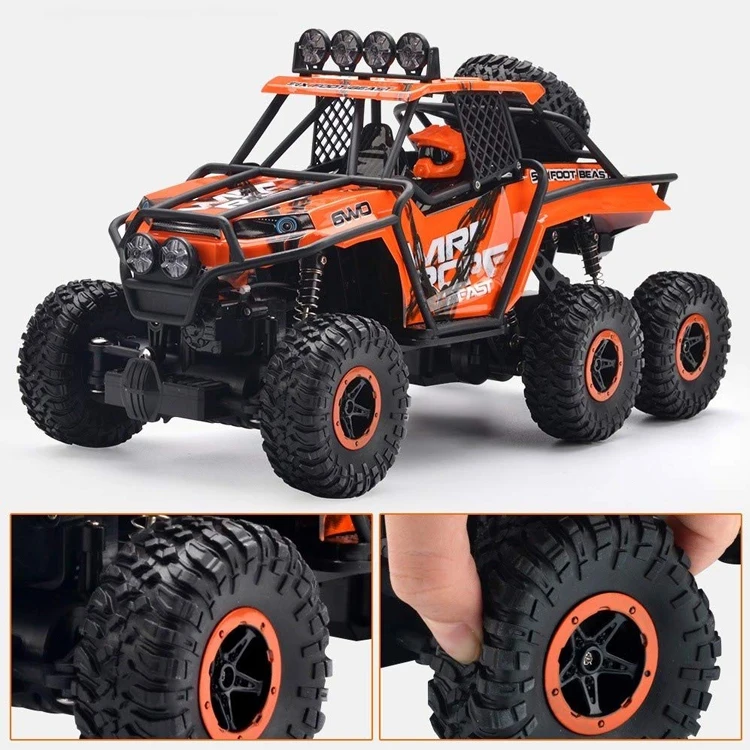 1/16 2.4GHz 6WD Electric High Speed RC Monster Off Road Rock Crawler Truck Crawler Remote Control Car For Kids