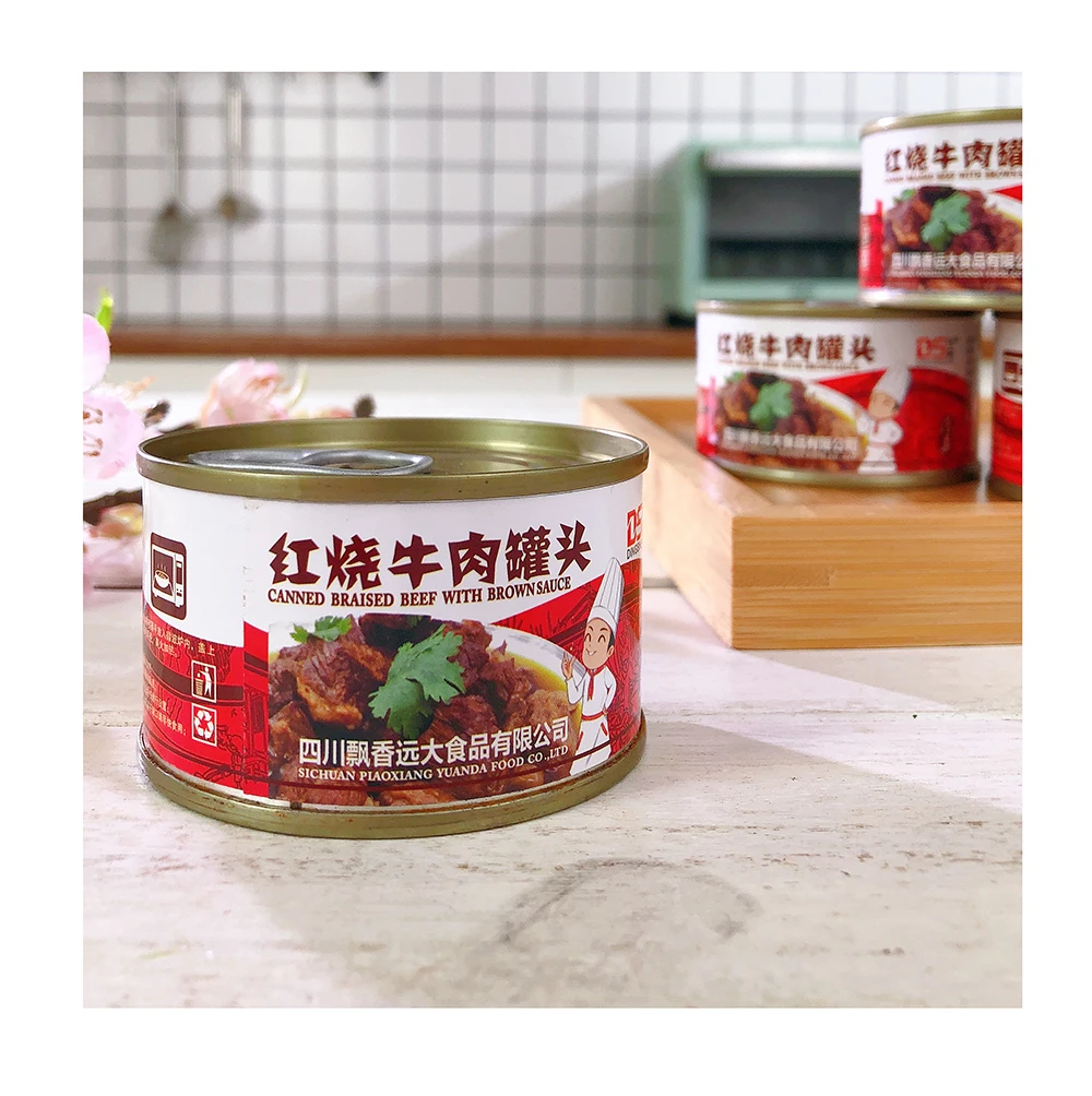 100g*36tins Canned stewed beef canned beef canned halal food