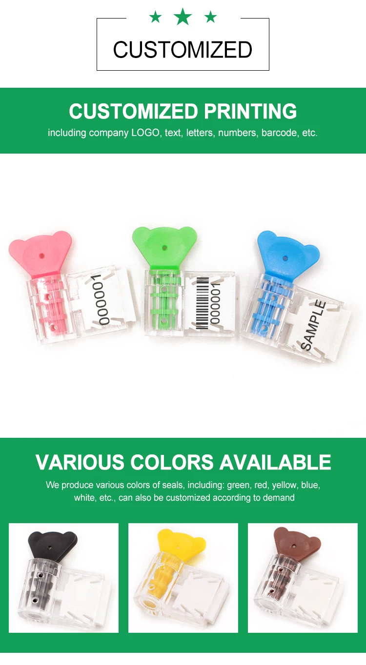 PN-MS6006 meter security seal plastic kwh meter safety pin water meter seal with copper wire meter lead seal