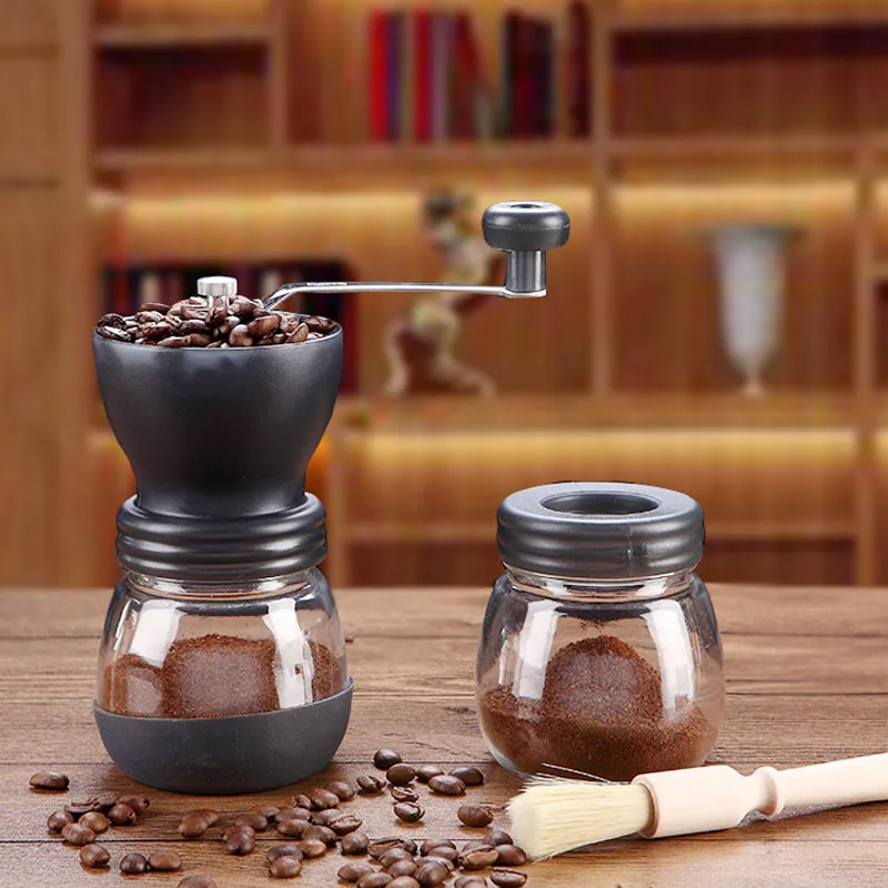 Wholesale Hand Coffee Tools Drip Espresso French Press Glass Manual Coffee Bean Grinder