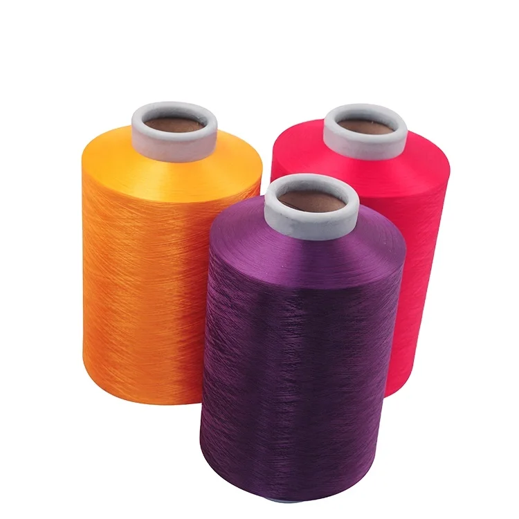 Polyester Filament DTY Yarn manufacture 450D/192F SD/FD Dope Dyed Yarn Customized Color