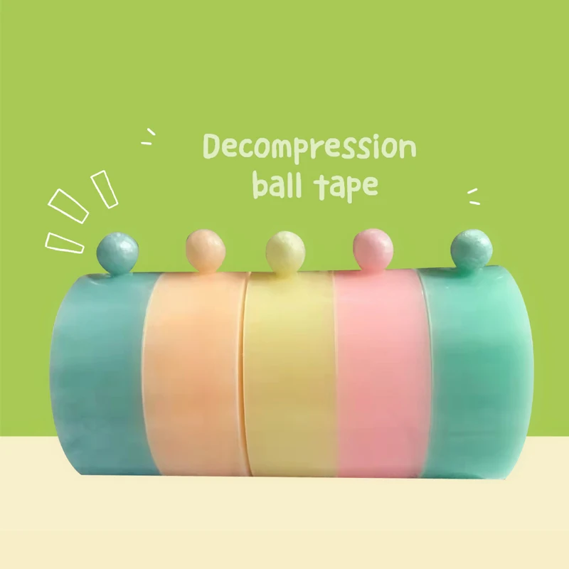 Прямая продажа с завода, цветная декомпрессионная Липкая лента Tik Tok для БОПП-шаров, используется для антистрессовых игрушек и украшения своими руками